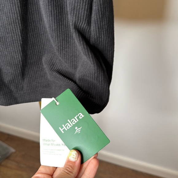 Halara High Waisted Invisible Zipper 2-in-1 A Line Mini Corduroy Casual skirt - Picture 3 of 8